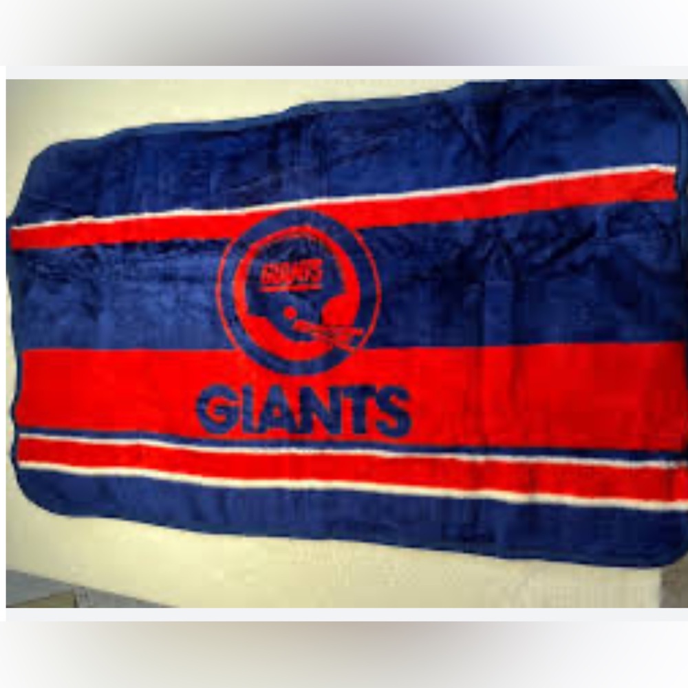 RARE Vintage Heavy Duty San Marcos NFL New York giants Throw Blanket